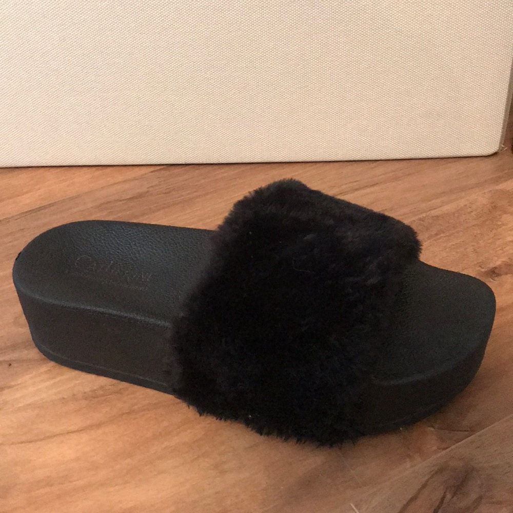 Black Platform Slide
